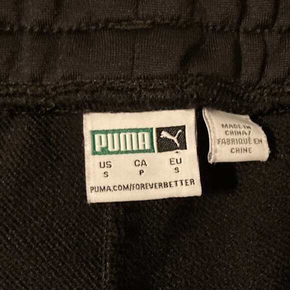 Puma Sweatpants Black with White Stripes Size Small - Picture 6 of 6